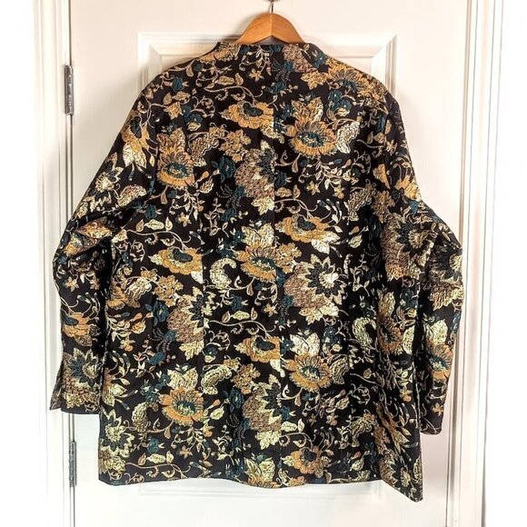 Soft Surroundings Viola Metallic Jacquard Jacket 3X - Picture 5 of 8